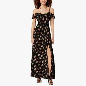 B Darlin Black Floral Maxi Dress